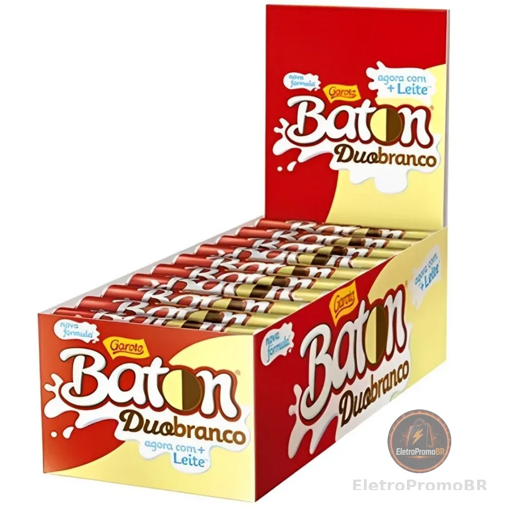Chocolate Duo Branco Baton Ao Leite C/30Un - Garoto