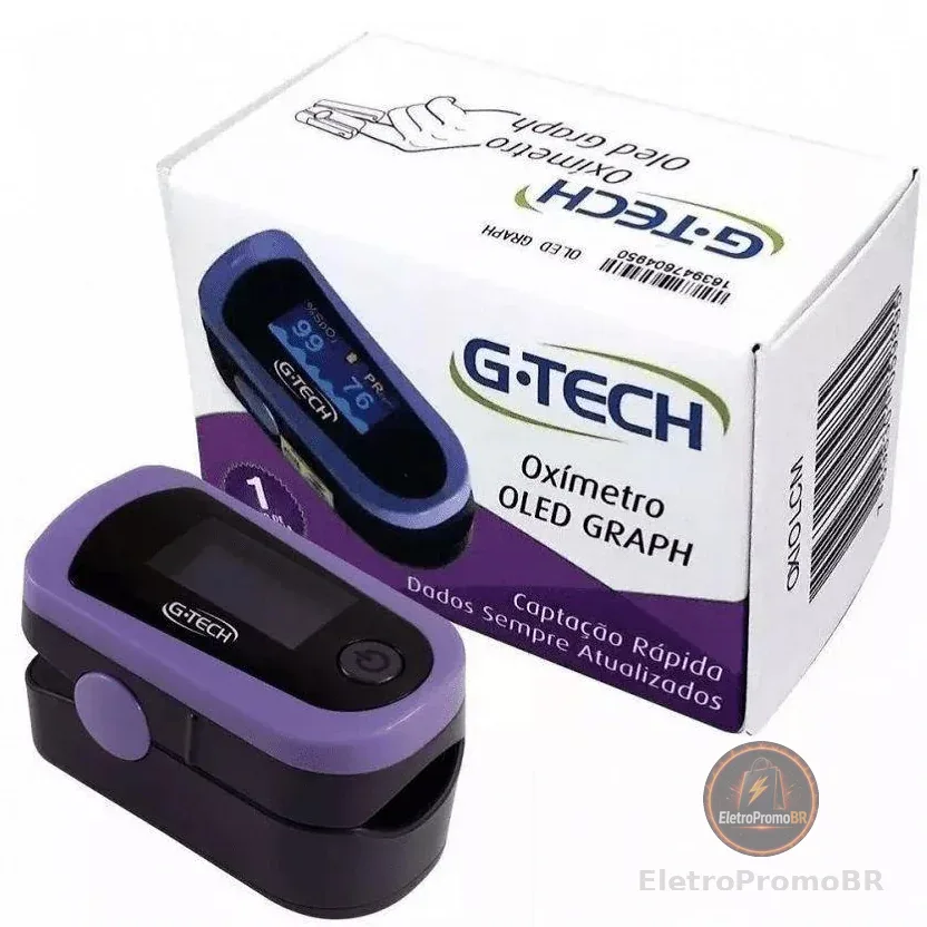 Oximetro Digital De Dedo Medidor De Saturação e Oxigênio No Sangue G-tech
