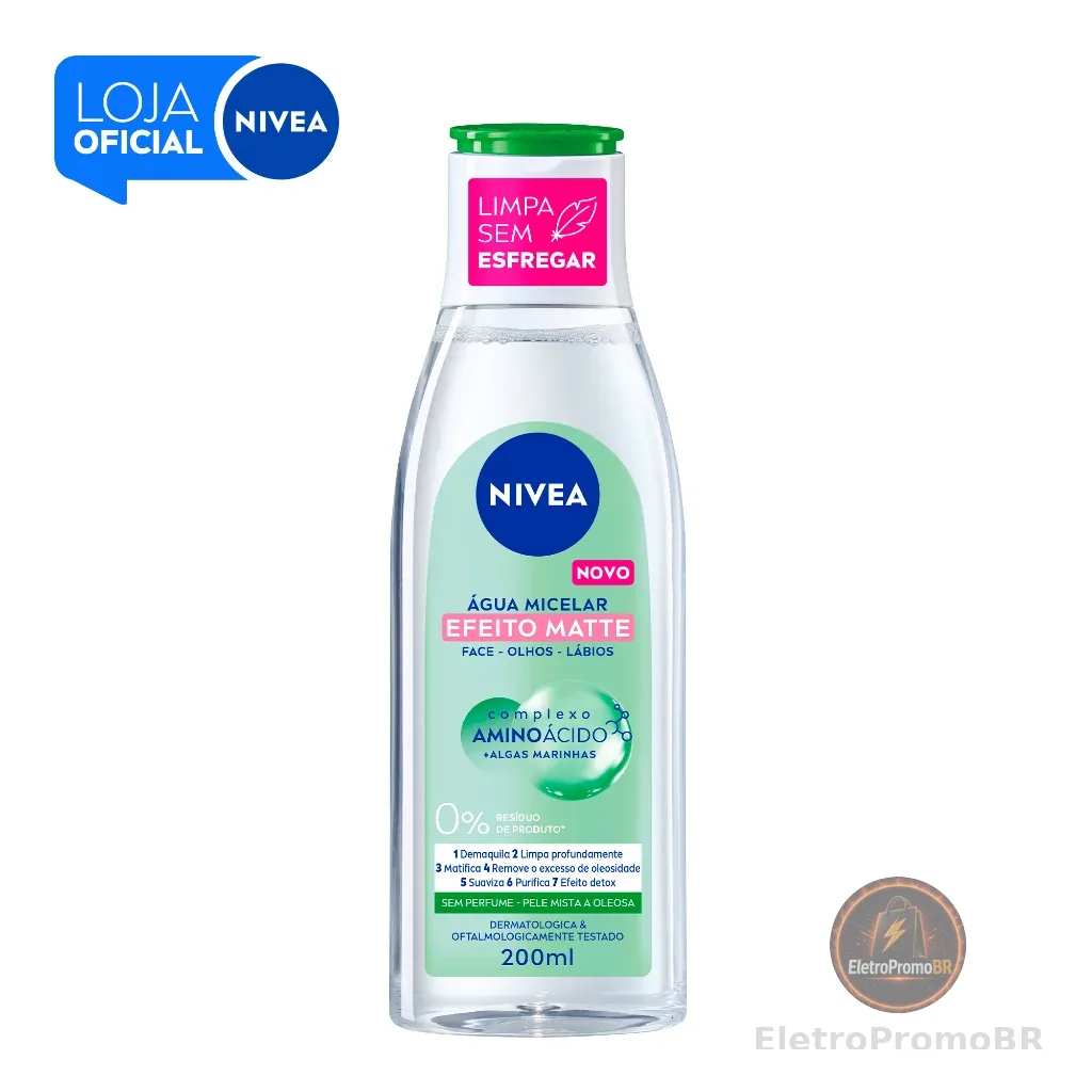 NIVEA Água Micelar Facial MicellAir Efeito Matte 200ml