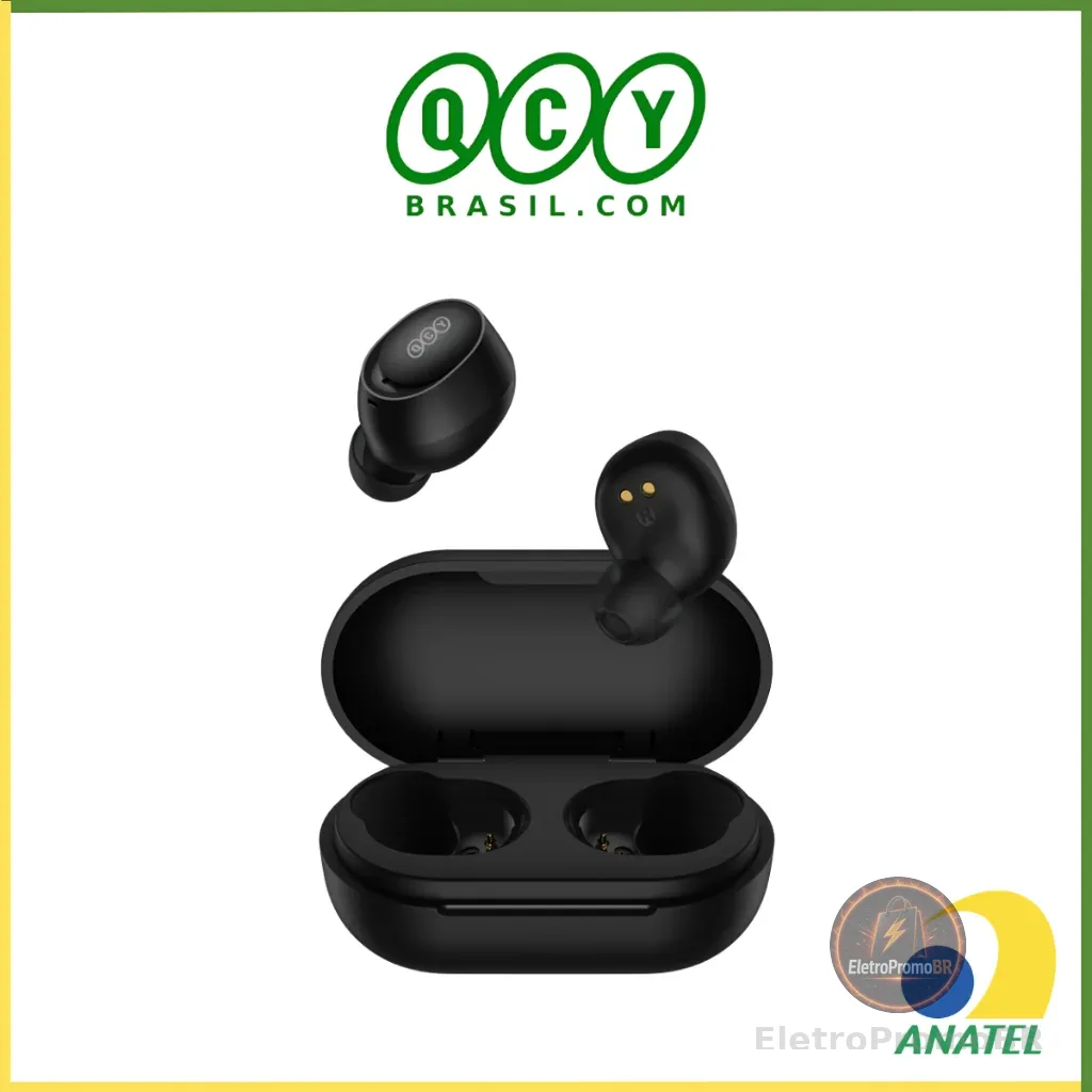 Fone de Ouvido QCY T27 Arcbuds Lite, Sem Fio Bluetooth 5.3 TWS, Cancelamento de Ruído ENC