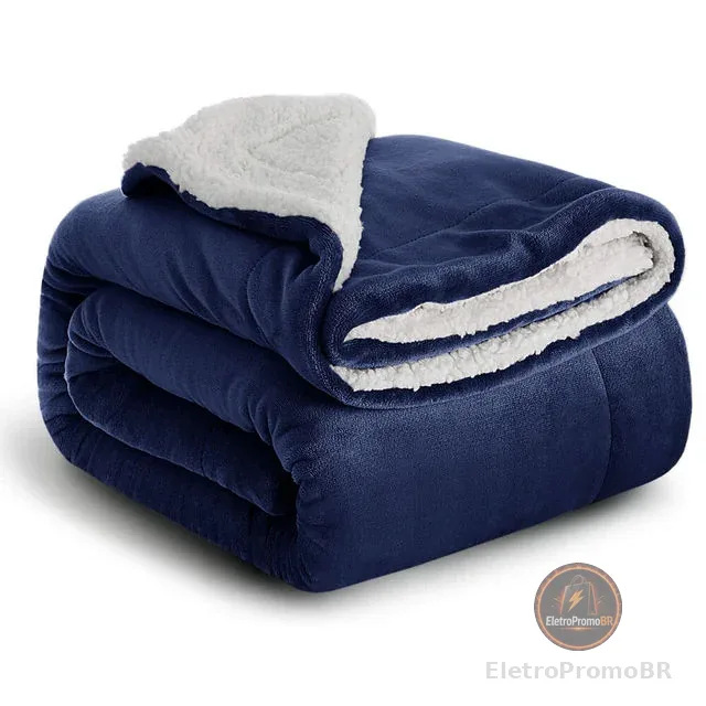 Coberdrom Casal Queen Sherpa Edredrom Pele de Carneiro 2,40m x 2,20m