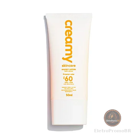 Protetor Solar Facial - FPS60 - Watery Lotion - Creamy Skincare - 50ml