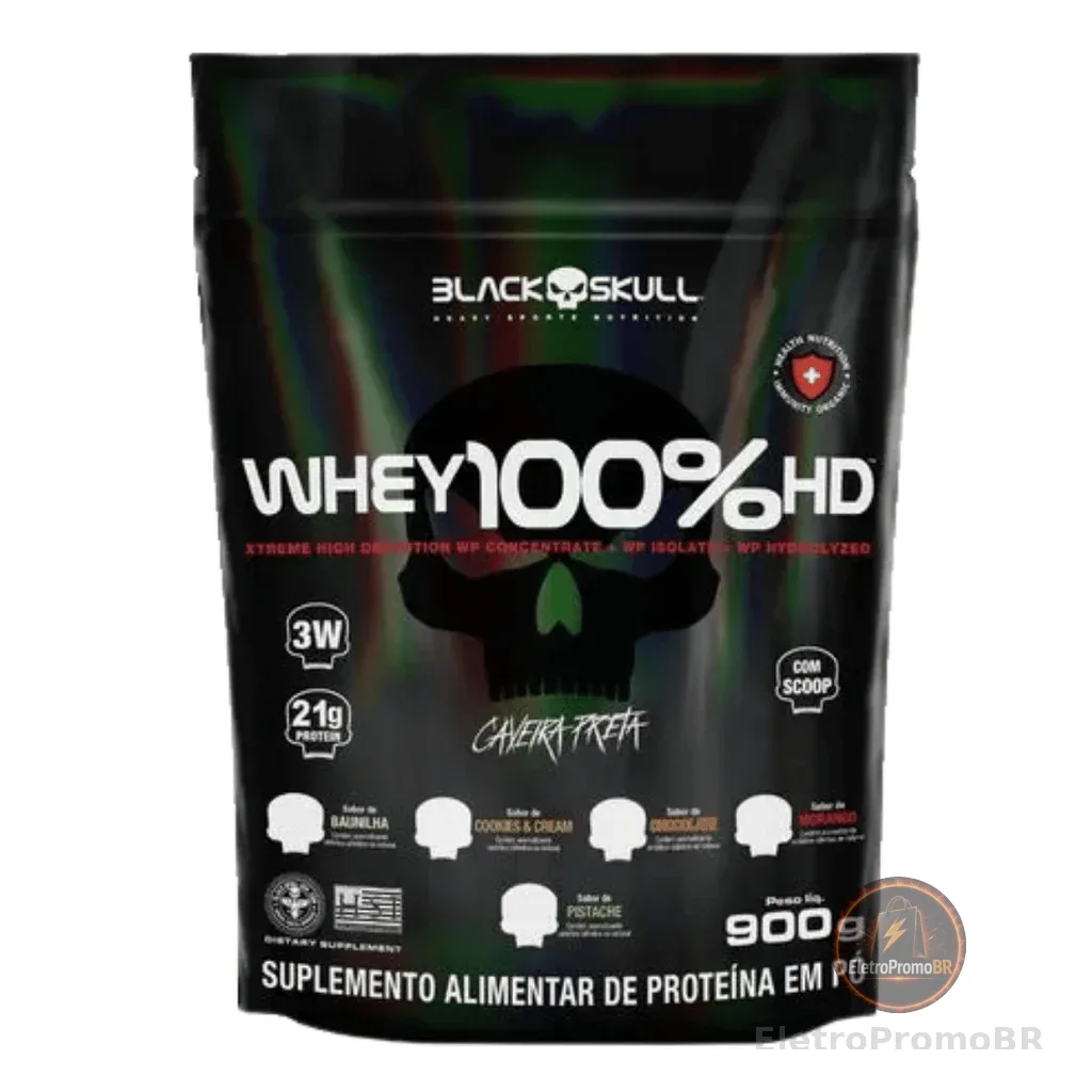 Whey 100% Hd Refil 900g Blackskull