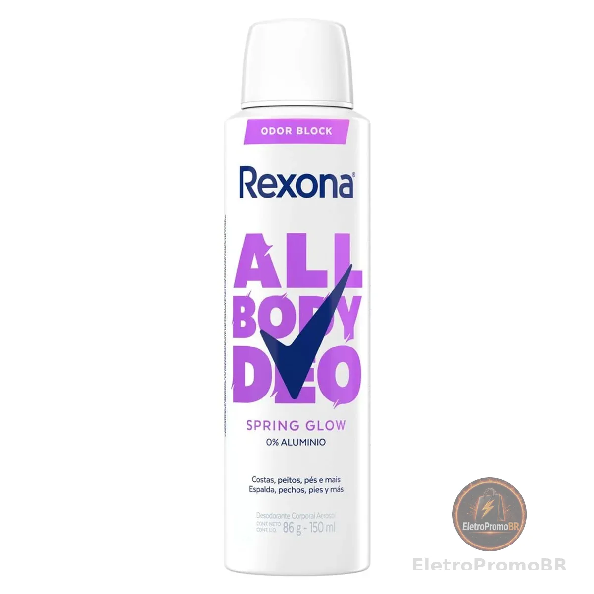 Rexona All Body, Desodorante Corporal Aerossol, Para o Corpo Todo, Spring 150ml