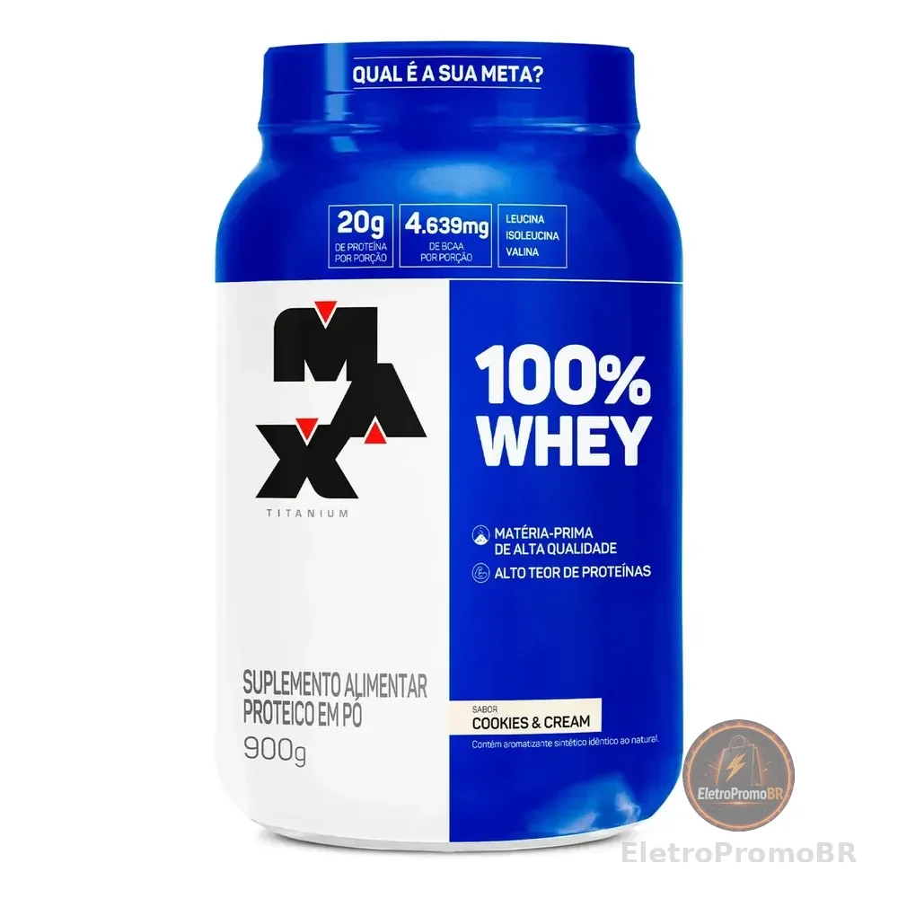 100% Whey Protein Concentrado 900g Cookies & Cream