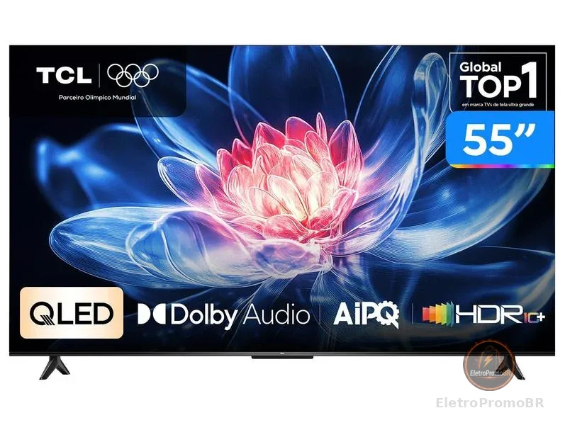 Smart TV 55" TCL 4K UHD QLED 55T6C Google TV 2026