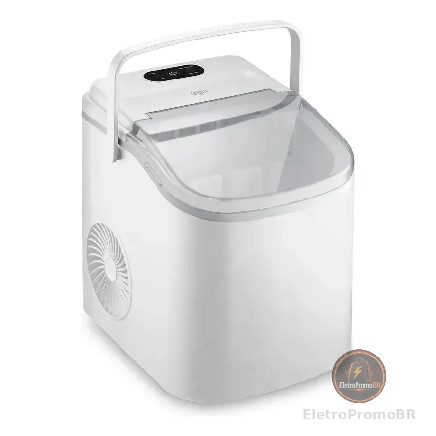 Máquina De Gelo Easy Ice 12kg Com Painel De Led Branca Elgin Branco 127v