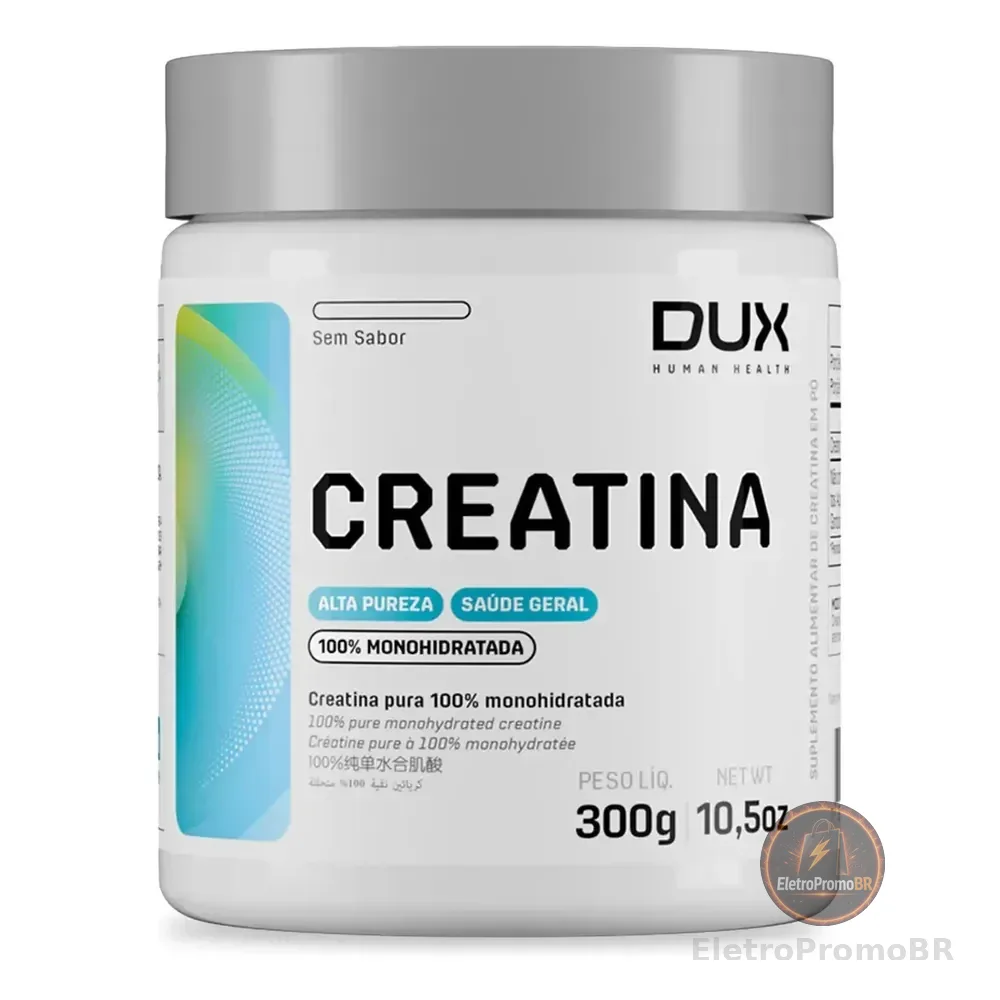 Dux Human Health Creatina Monohidratada Pura Sabor Neutro 300g Sem Sabor