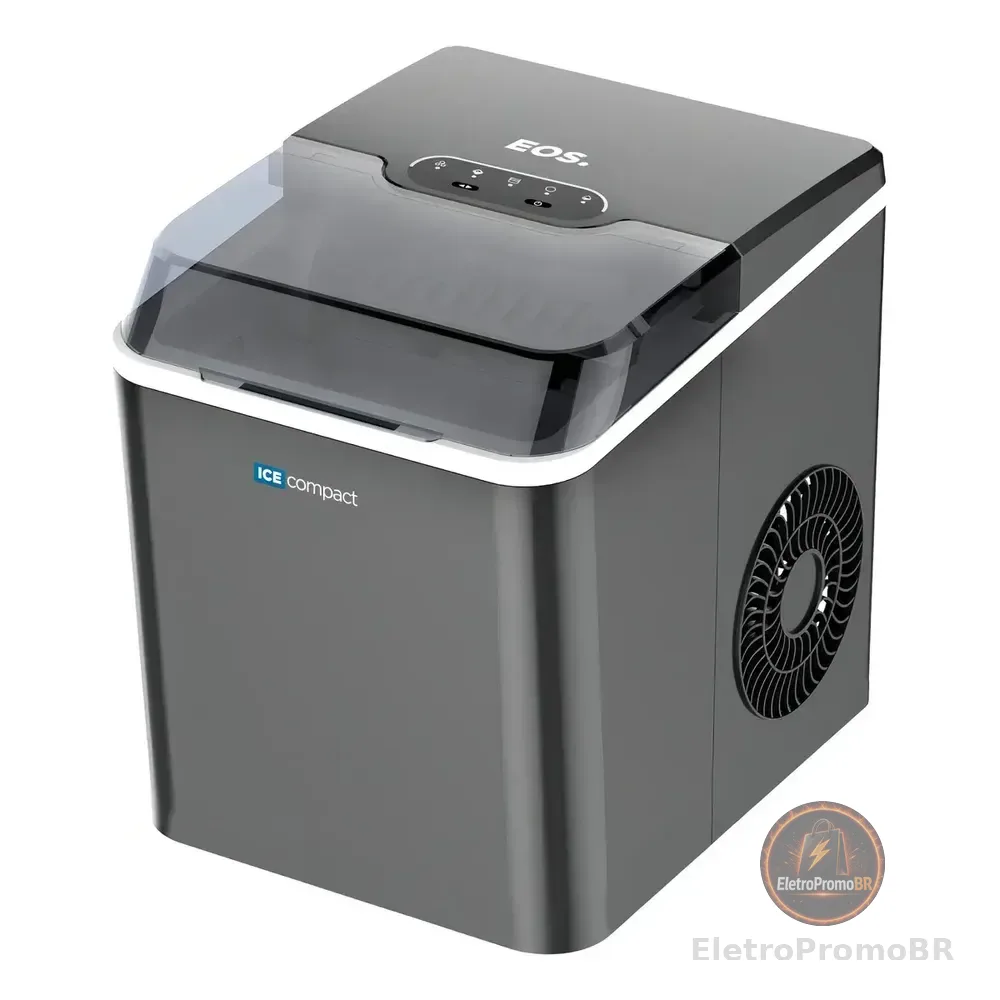 Máquina De Gelo 12 Kg Inox Ice Compact - Emg04 - Eos Cor Cinza 127v