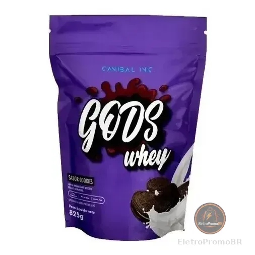 Gods Whey 100% Concentrado 900g Refil - Canibal Inc. Sabor Cookies