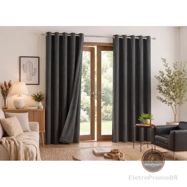 Cortina Em Blecaute Pvc 2,80x2,50 Corta Luz E Veda Luz Solar