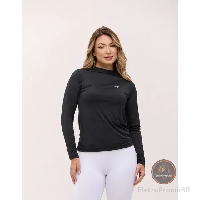 Camiseta Feminina Térmica Manga Longa Proteção Solar Uv