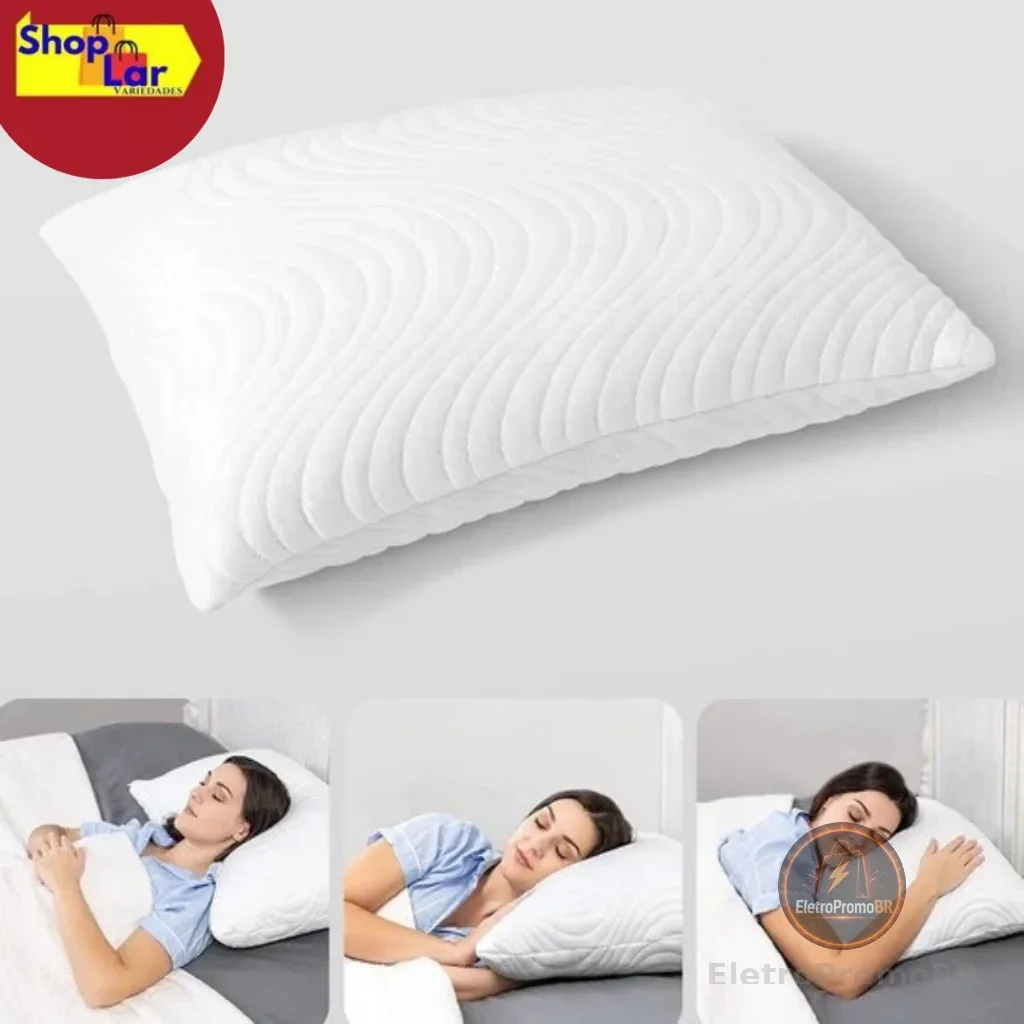 Kit 4 Travesseiro Fibra de Bambu Alto Firme Tradicional Antistress 70x50cm
