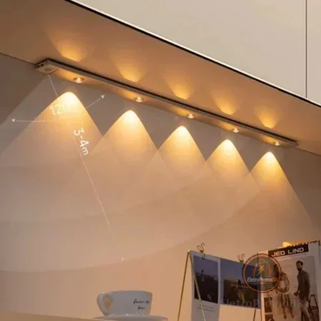 Luminária LED para Armário - Ultra Fina, Sem Fio e Magnética (3 Cores, Sensor de Presença)-F9