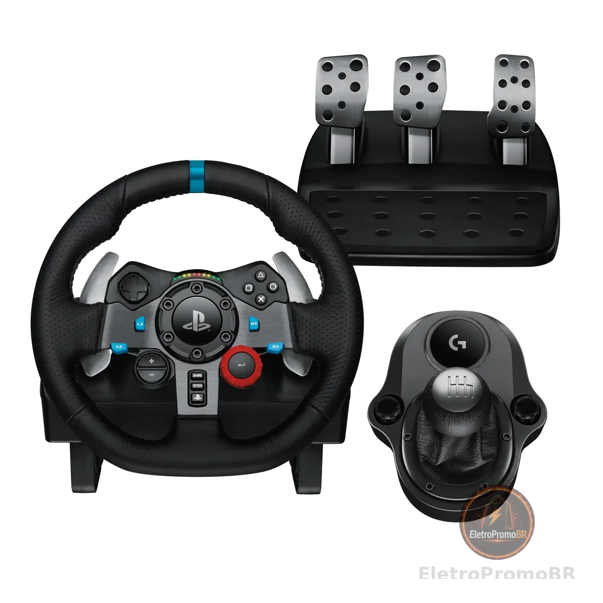 Combo Volante, Pedais e Cambio Logitech G29 SE Driving Force para PS5, PS4, PS3 e PC