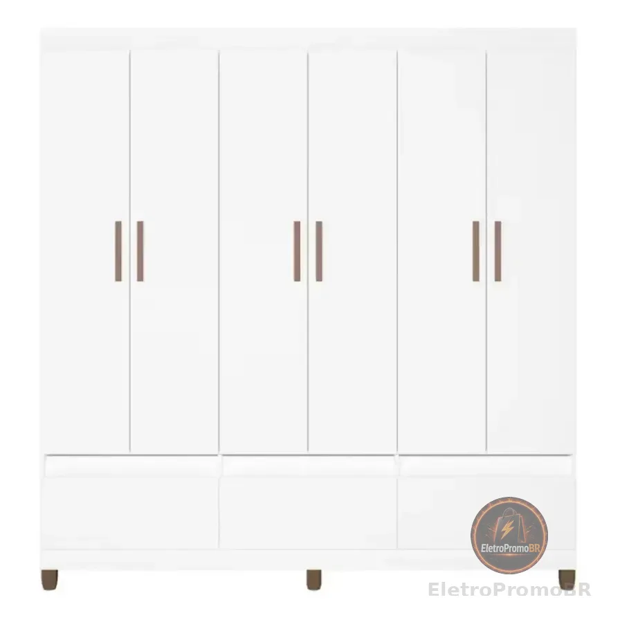 Guarda-roupa Bartira Ilhéus Com Cabideiro - Branco