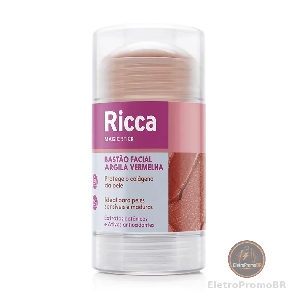 Ricca Bastão Facial Argila Vermelha