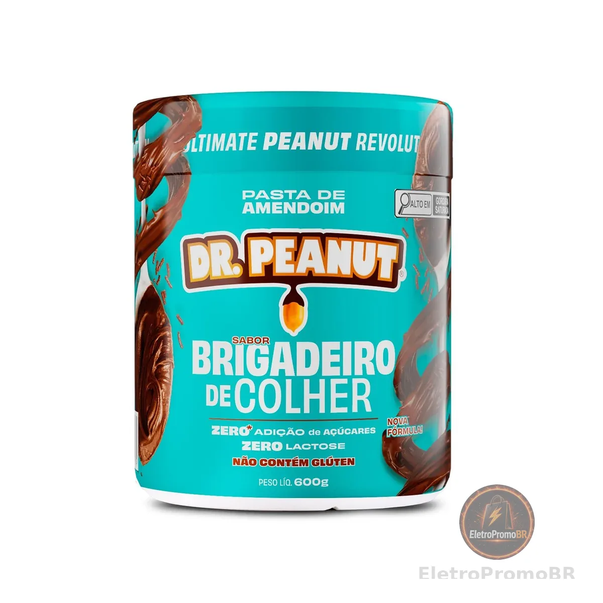 DR. Peanut Pasta de Amendoim Sabor Brigadeiro de Colher Pote 600G