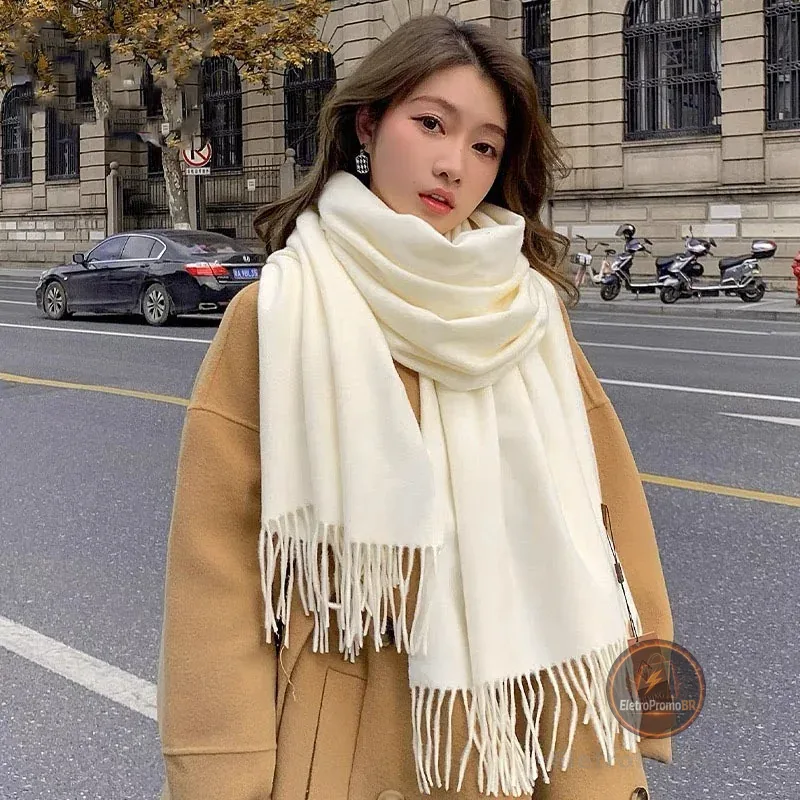 Cachecol Pashmina Lisa de poliester