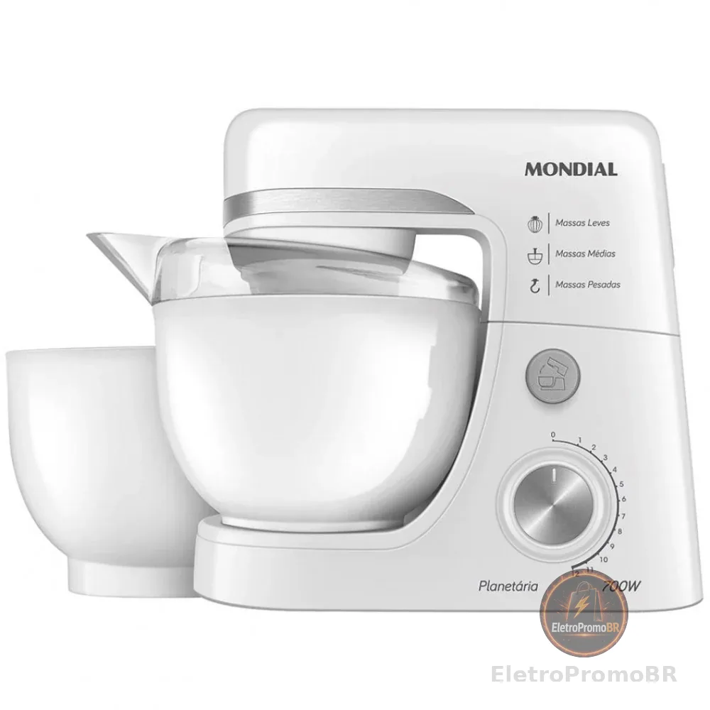 Batedeira Planetária BP-03W-2B 12 Velocidades 700W Mondial