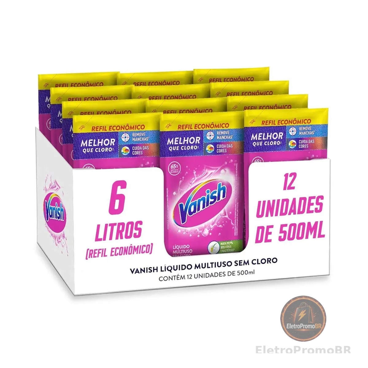 Vanish Multiuso Tira Manchas Liquido para Roupas Coloridas 6L