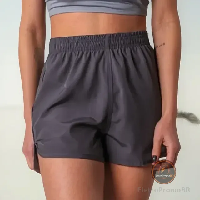 Shorts Feminino Tactel Academia Bermuda Treino Fitness Praia