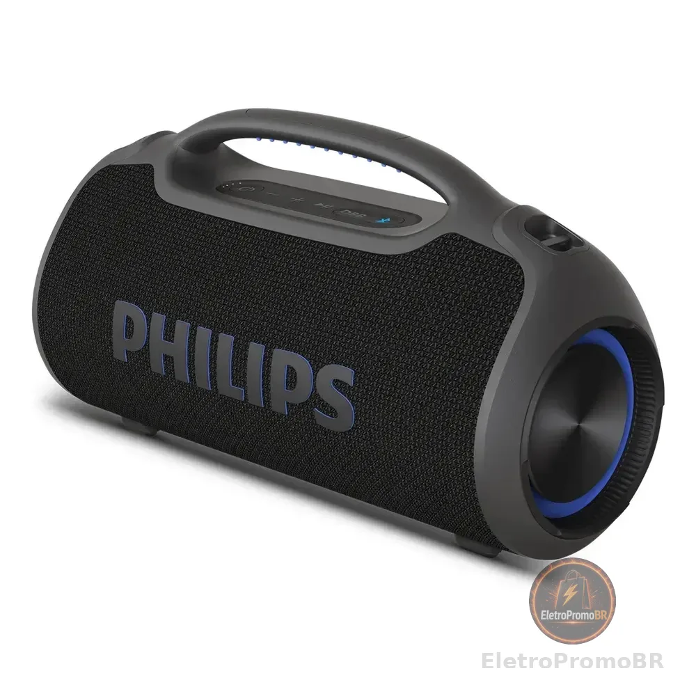 Caixa De Som Philips Boombeat 200w Ip66 Bluetooth Power Bank Cor Preto 127/220v