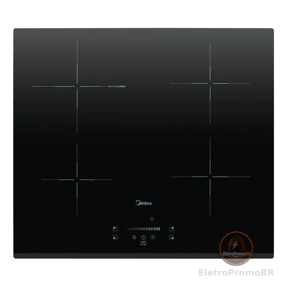 Cooktop 4 Bocas De Indução Even Pro Midea Cor Preto 220v
