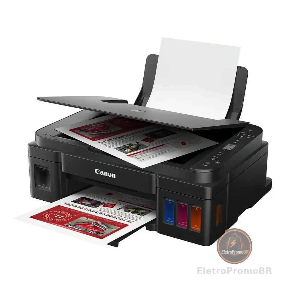 Impressora Multifuncional Cor Canon Pixma G3110 Preto 127/220v