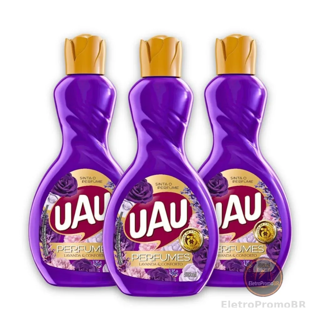 Kit 3un Limpador 500ml UAU Lavanda E Conforto