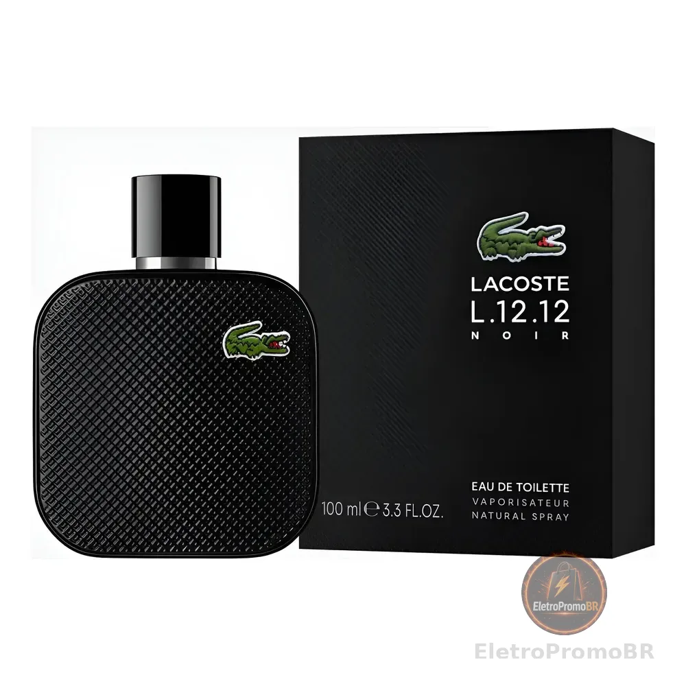 Lacoste L.12.12 Noir 100ml Masculino | Original + Amostra
