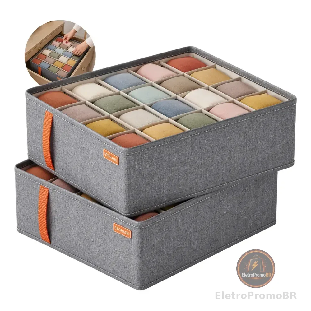Kit Organizador De Gaveta Colmeia Calcinha Cueca Meia Roupa Organizador 2 Unidades