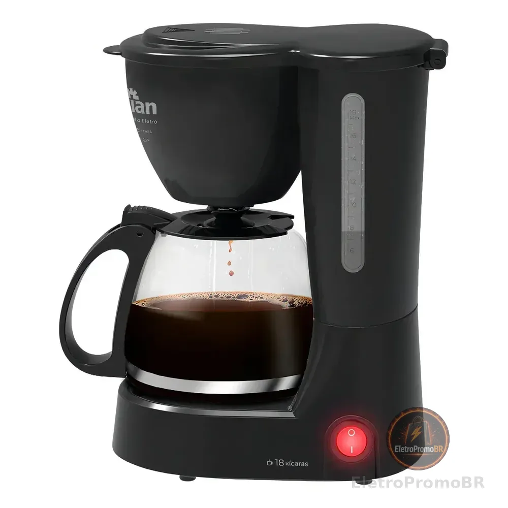 Cafeteira Elétrica Cf-102 Kian 18 Xícaras 650w Cor Preto 127v