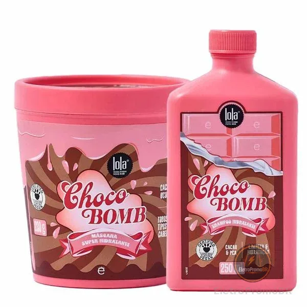 Lola Cosmetics Chocobomb Kit - Máscara + Shampoo para Todos os Tipos de Cabelo - Lola From Rio