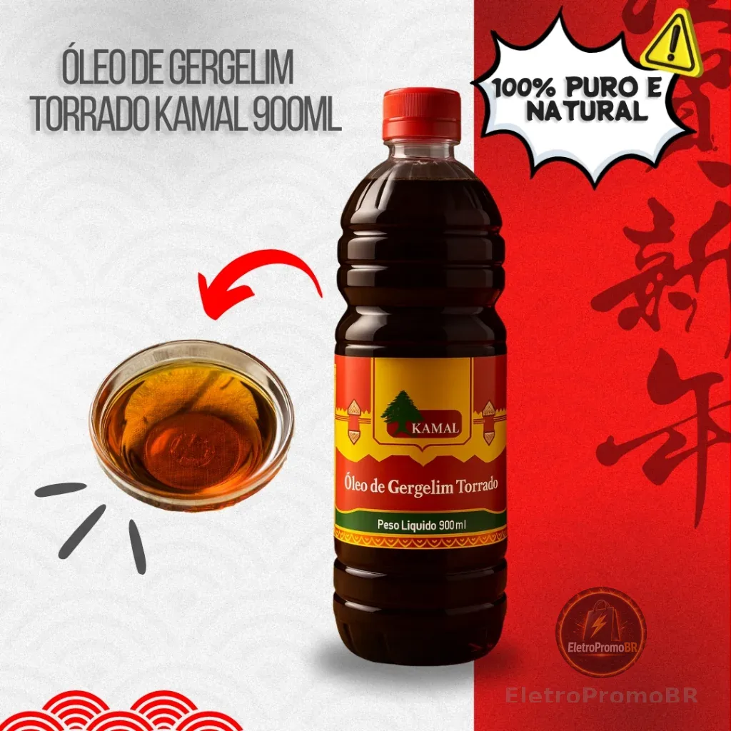 Óleo de Gergelim Torrado 900ml  Kamal