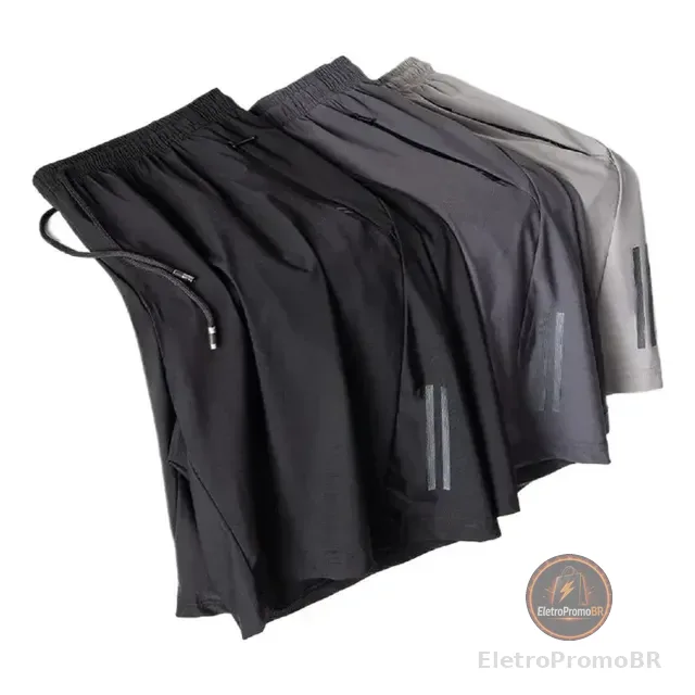 Kit 3 Bermuda Masculina Importada Seda  Secagem Rápida
