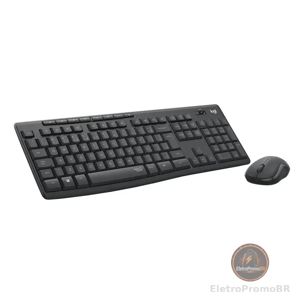Combo Teclado E Mouse Sem Fio Logitech Mk295 Preto