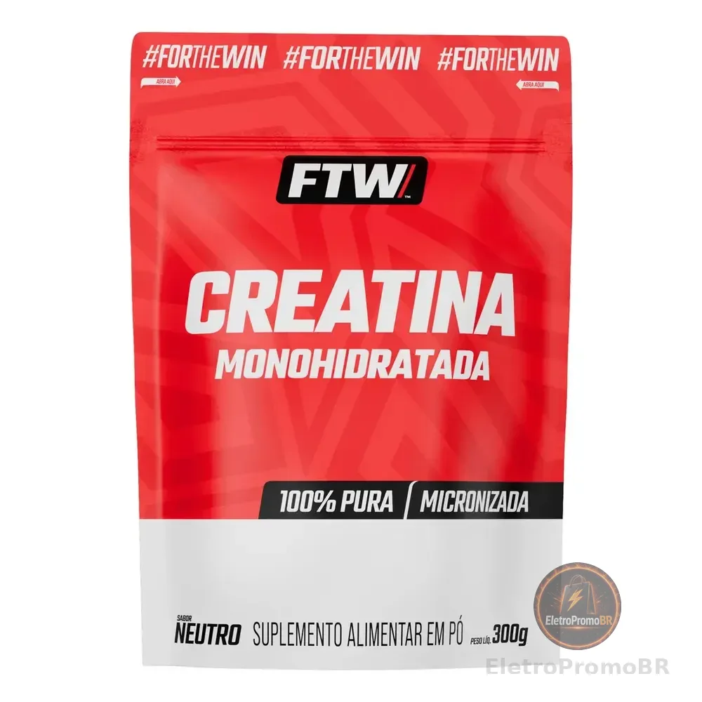 Creatina Monohidratada Pura 300g Refil Suplemento Em Pó 100%- Ftw Sem Sabor