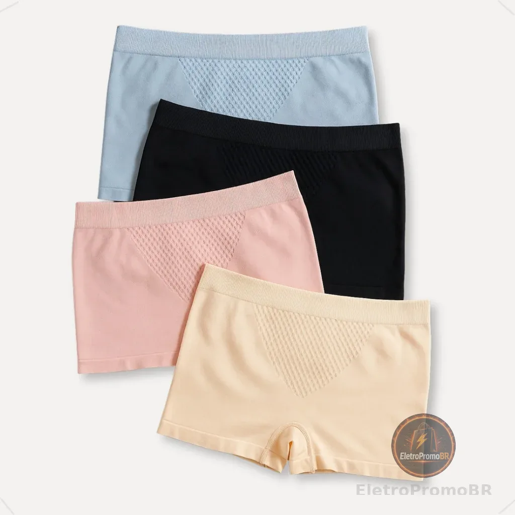 Kit 5 Calcinha Boxer Feminina Sem Costura Cueca Feminina de Microfibra Calcinha Respirável