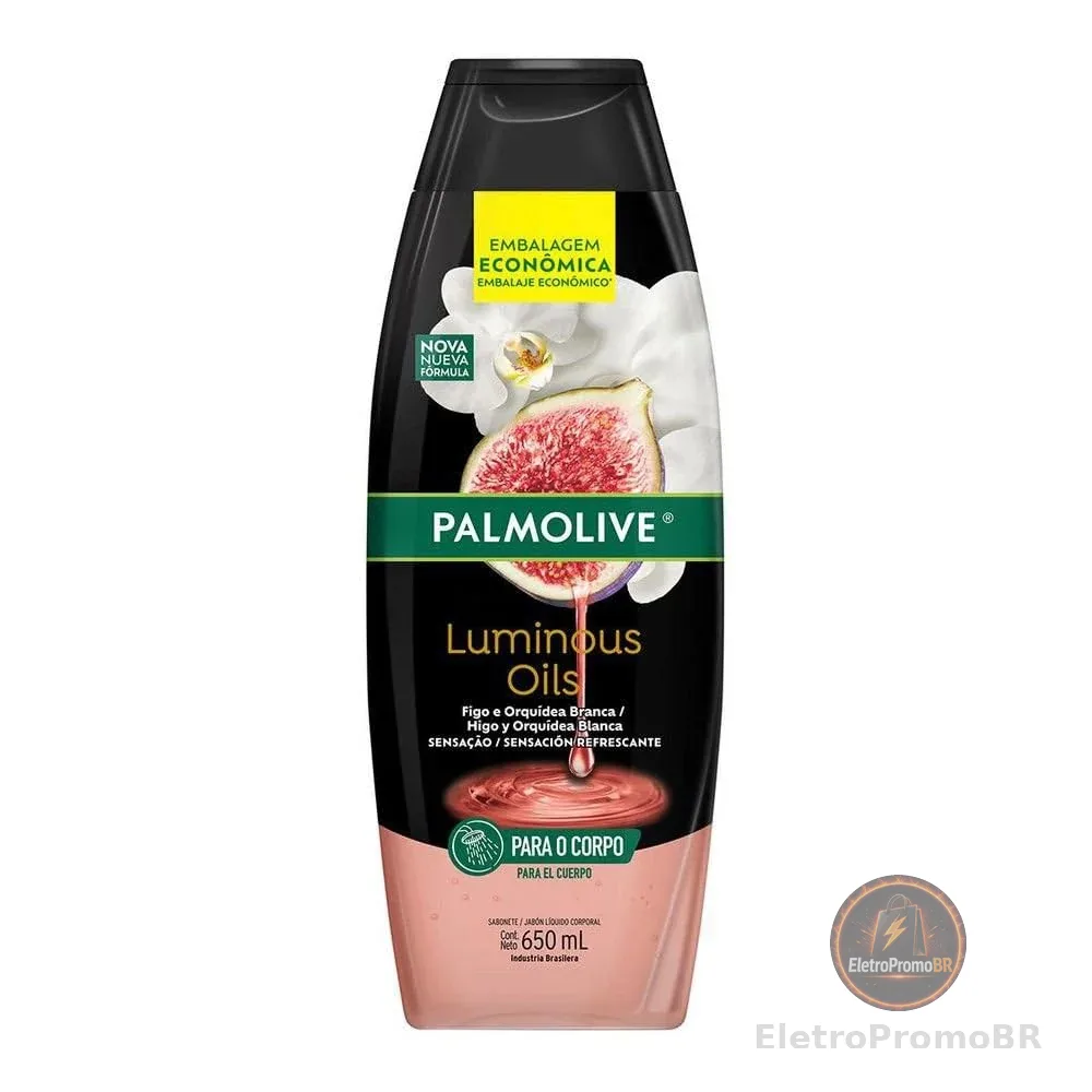 Palmolive Sabonete Líquido para o Corpo Luminous Oils Figo e Orquídea Branca 650ml