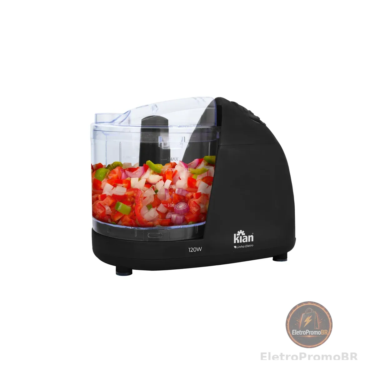 Kian - Mini Processador 120W Preto 127v