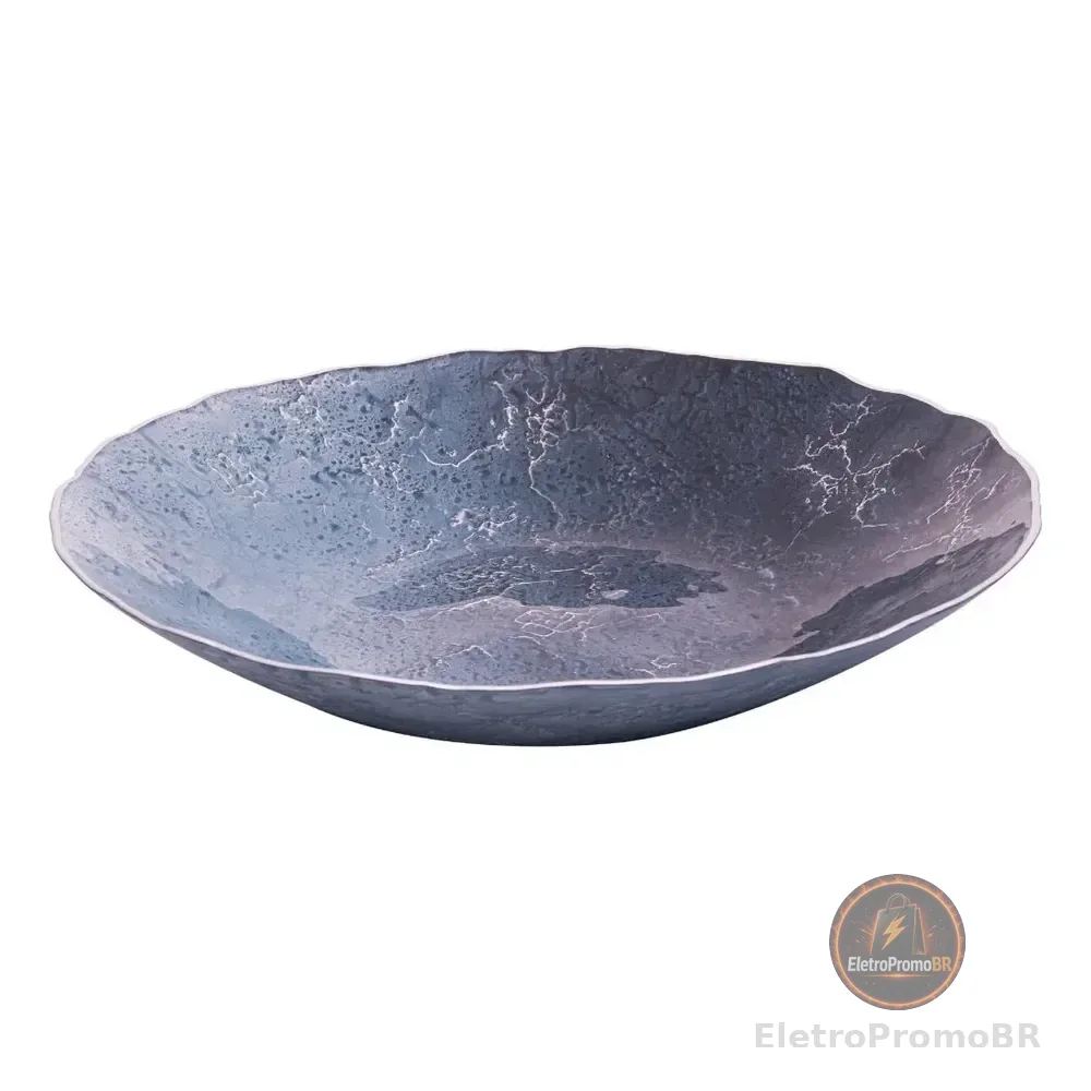 Centro De Mesa De Vidro Ocean 40cm X 7,5cm - Wolff Colorido