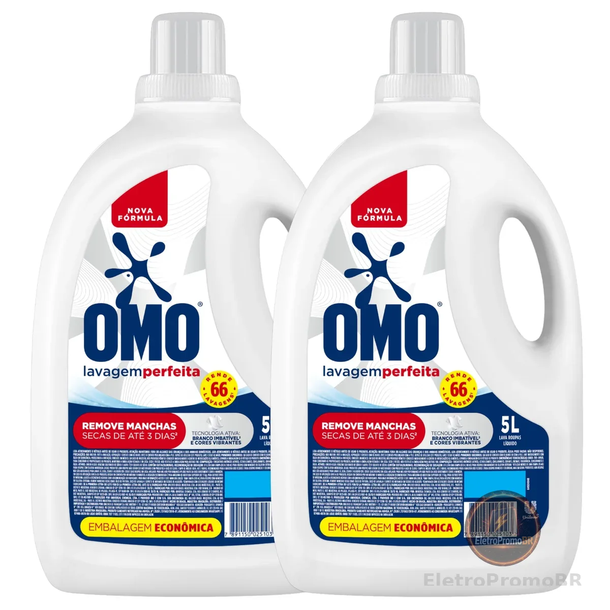 Omo Sabão Líquido 2 Unidades Lavagem Perfeita 5L