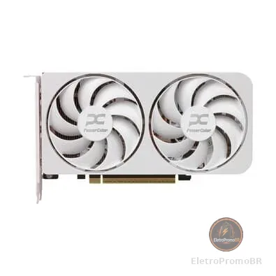 Placa de Vídeo PowerColor RX 9060 XT Reaper White AMD Radeon, 16GB, GDDR6, 128bits, OpenGL 4.6, RDNA 4 - RX9060XT 16G-A/WHITE