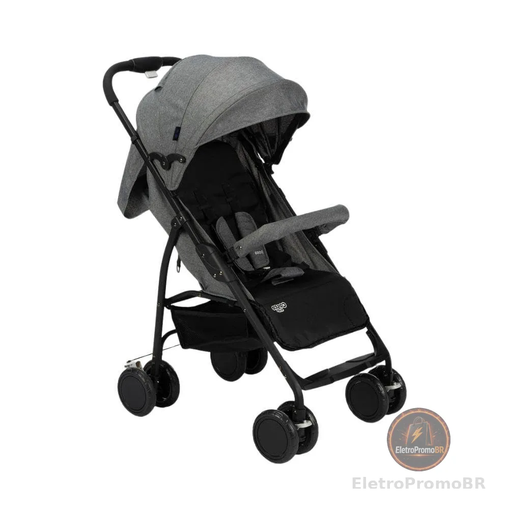Carrinho de Bebê Cosco Kids, Bross, Cinza Mescla