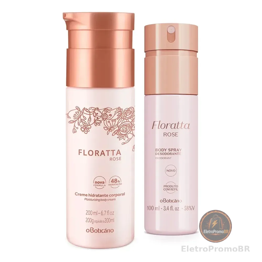 Combo Floratta Rose: Body Spray 100ml + Creme Corporal 200ml