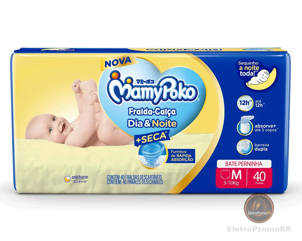 MAMYPOKO FRALDA CALCA DIA E NOITE JUMBO M40