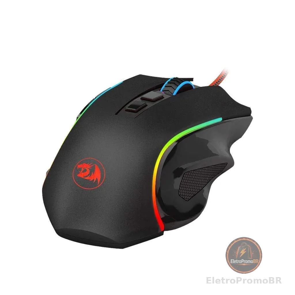 Mouse Gamer Redragon Griffin Preto RGB 7200 DPI M607