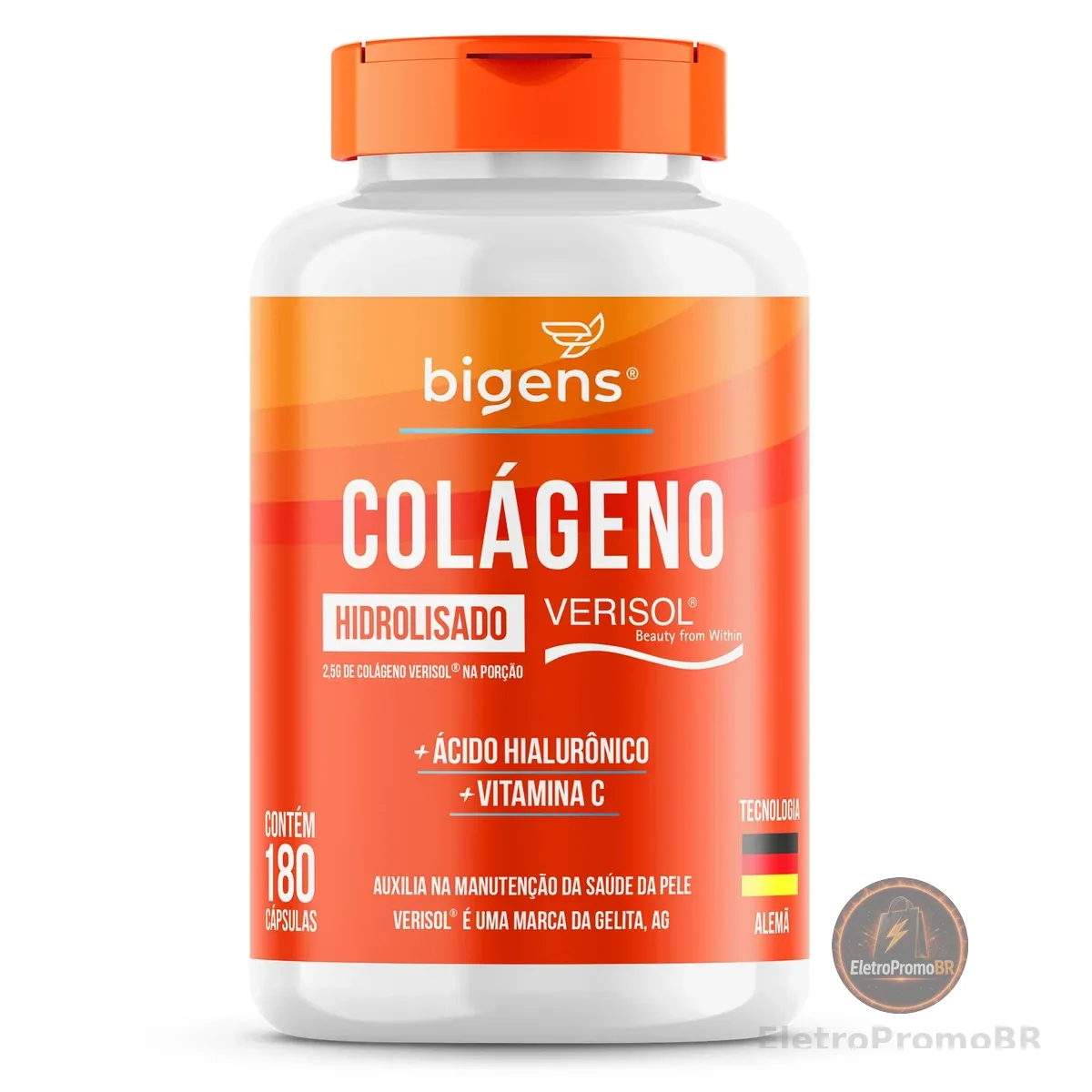 Colágeno Hidrolisado Verisol com Ácido Hialurônico e Vitamina C, Bigens (Unidade)