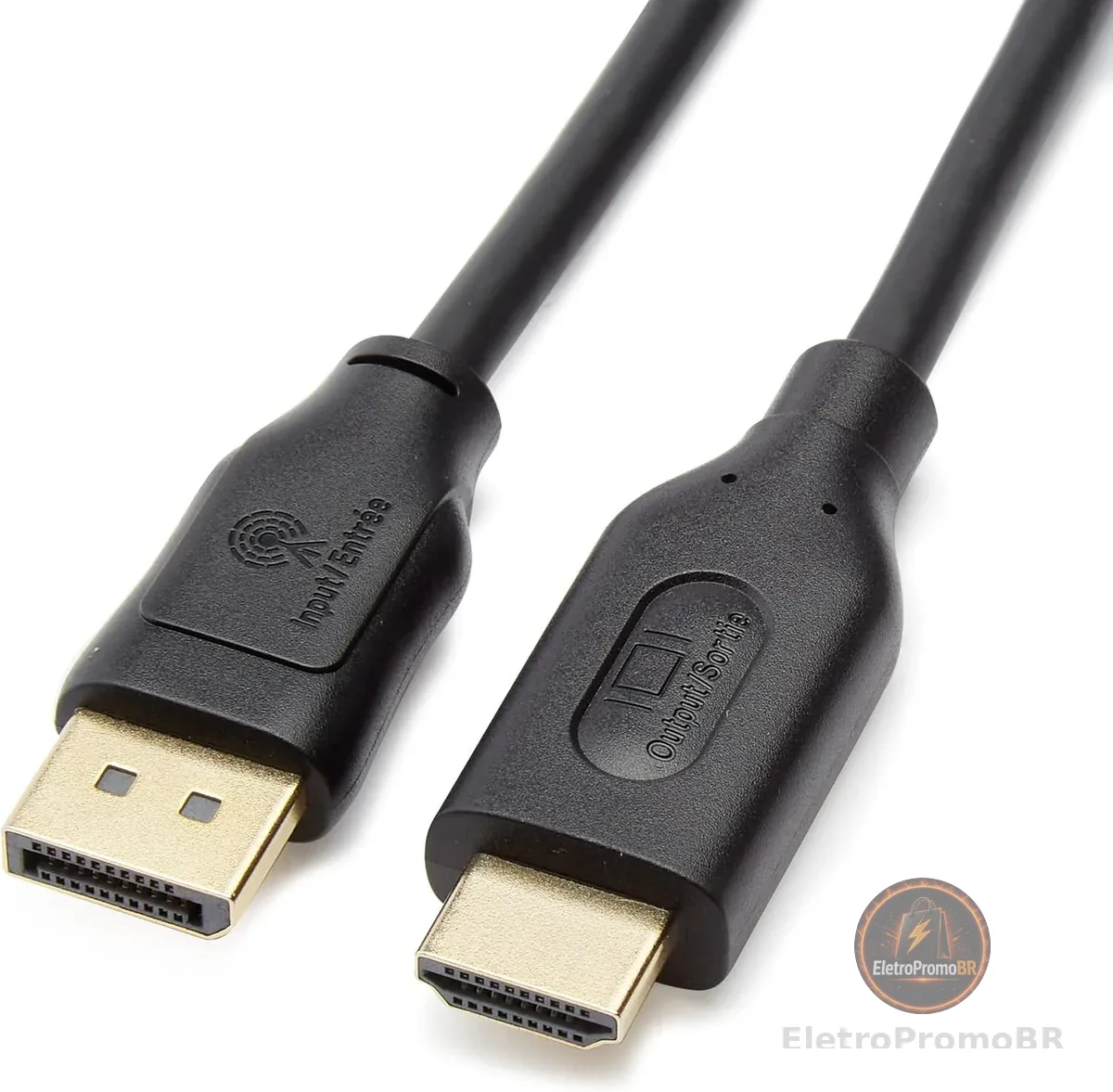 Amazon Basics Cabo de exibição DisplayPort unidirecional para HDMI 4K @ 30Hz – 1,8 m